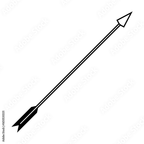 Arrow vector icon. Archery illustration sign. Archer symbol. Bow and arrows logo. Arrow for bow.