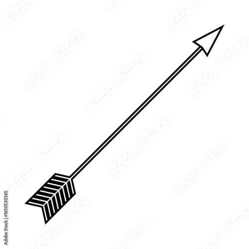 Arrow vector icon. Archery illustration sign. Archer symbol. Bow and arrows logo. Arrow for bow.