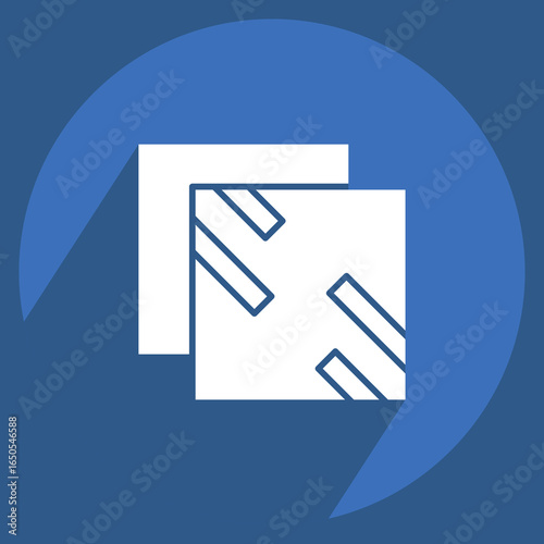 Icon Glass. related to Waste Sorting symbol. long shadow style. design editable