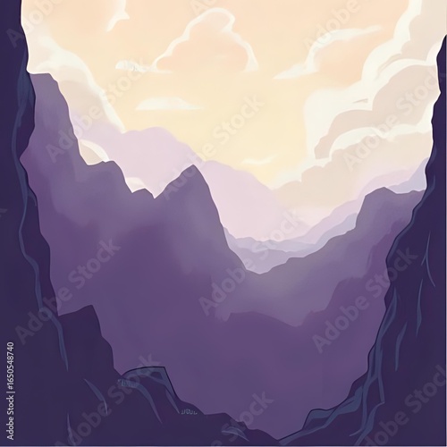 mountains in the morning