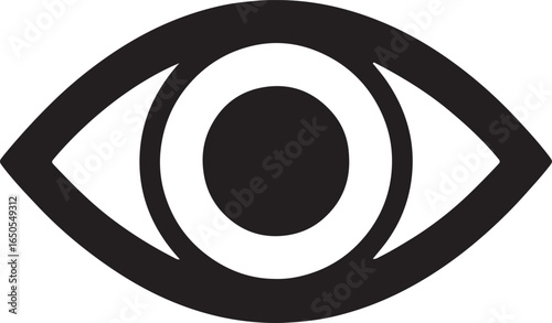 Minimalist eye silhouette vector for vision, design, and creative graphic projects.