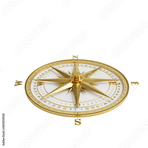 Wallpaper Mural Golden Compass Rose – A radiant symbol of direction, destiny, and the timeless journey of the soul Torontodigital.ca