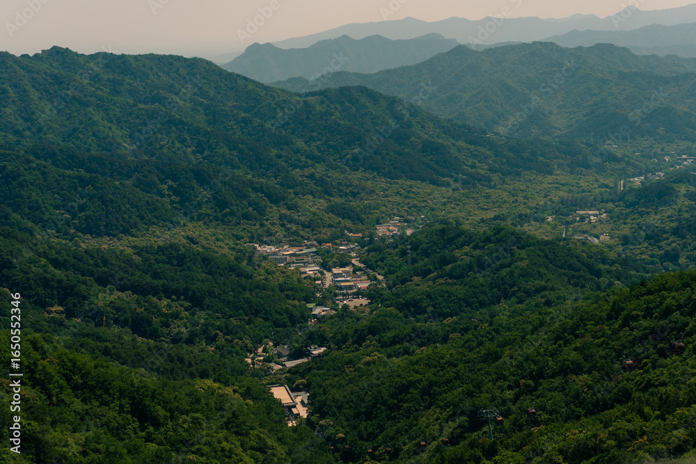 Majestic mountains near the great wall of China. Mutianyu Majestic mountains near the great wall of China. Mutianyu