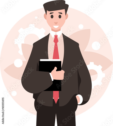 "Office Worker with Folder - Business, Organization, and Professional Life"