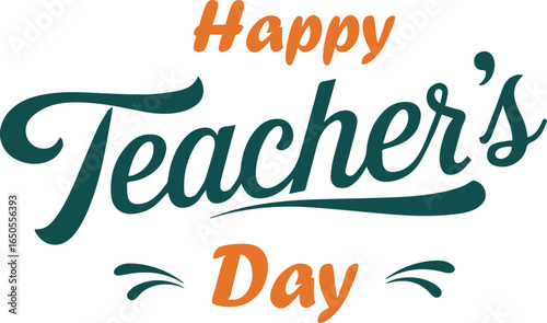 Happy Teacher Day Typography Design