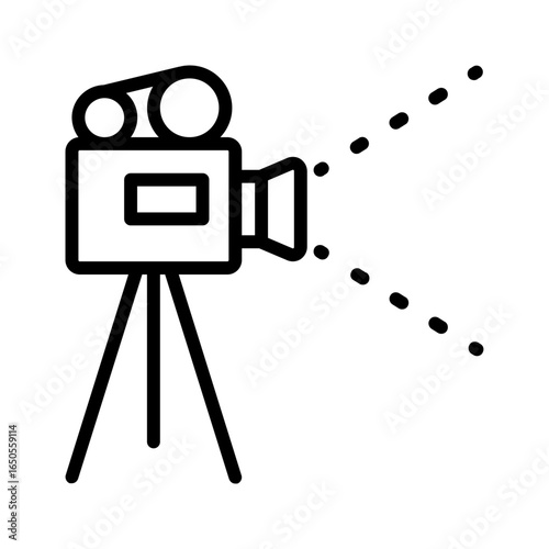 Vector multi color icon for Film projector