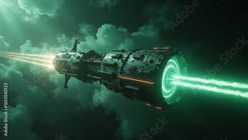 Wallpaper Mural Science fiction spacecraft scene display Torontodigital.ca