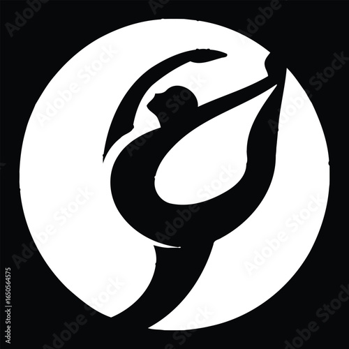Modern dance silhouette icon