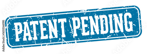 patent pending rectangular sign. patent pending stamp