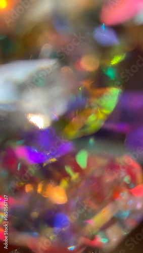 abstract background with colorful lights jewelry crystal diamond sparkles texture	
