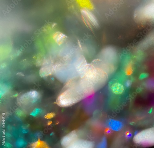 abstract background with colorful lights jewelry crystal diamond sparkles texture	
