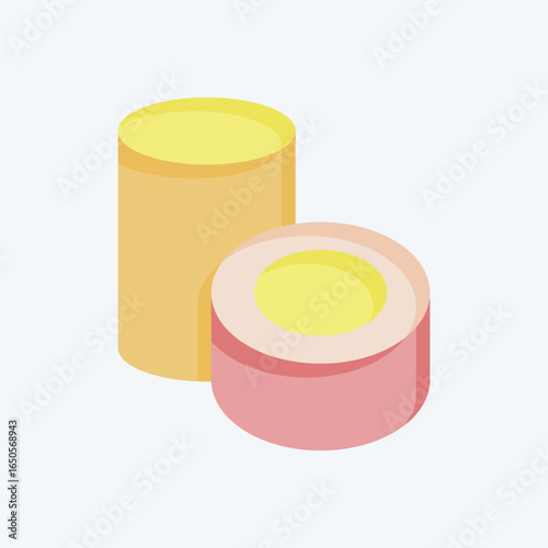 Icon Canned Food. related to Waste Sorting symbol. flat style. design editable