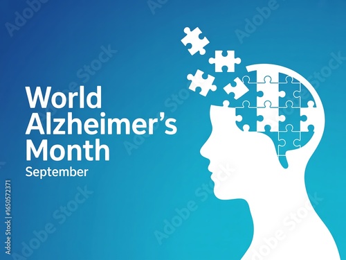 Wallpaper Mural World alzheimer s month september symbolizing memory loss and cognitive decline with puzzle pieces Torontodigital.ca