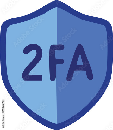 Secure TwoFactor Authentication Shield Icon.