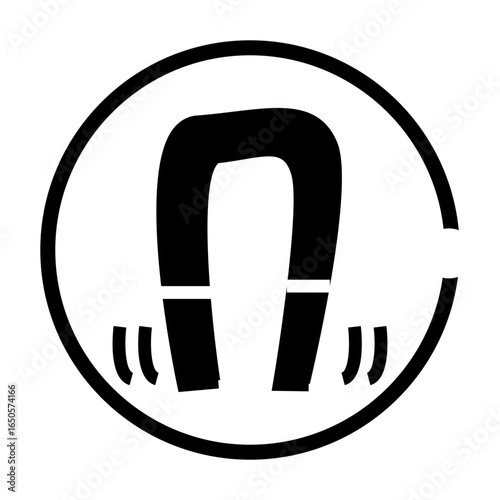 vector illustration of an black magnet
