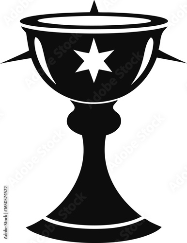 The Holy Grail Silhouette Vector Black and White