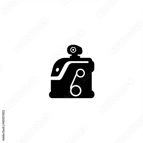 Black and white artistic representation of a hip flask, classic barware accessory