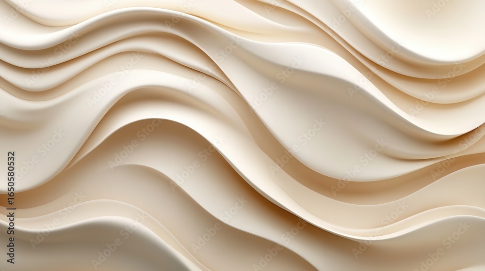 Obraz premium Abstract wavy cream-colored background (1)