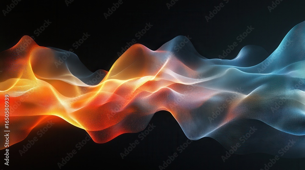 Obraz premium Abstract wavy flow of vibrant colors