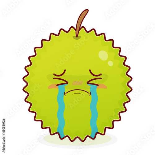 durian crying face cartoon cute