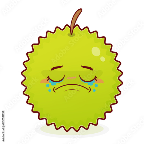 durian crying face cartoon cute