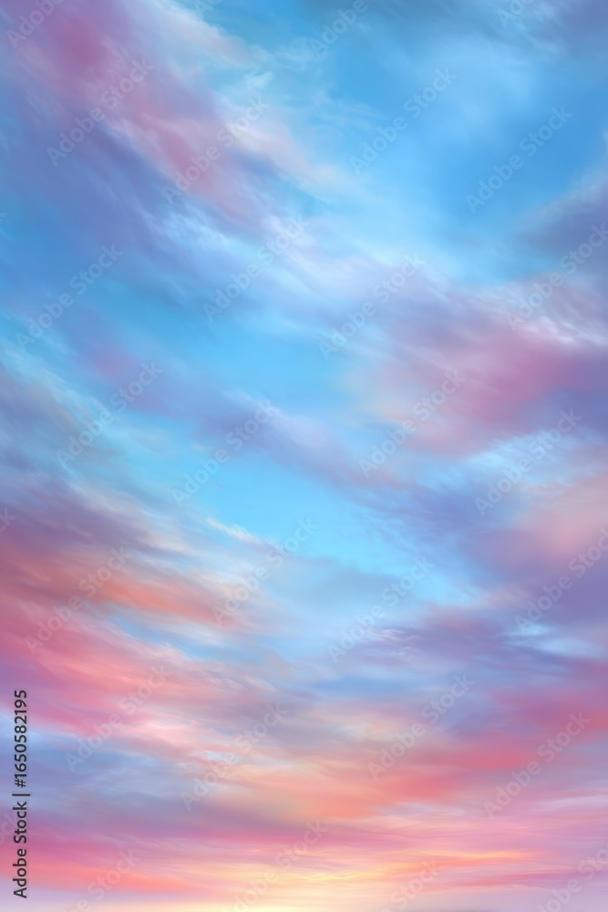 Obraz premium Pastel sunset cloudscape