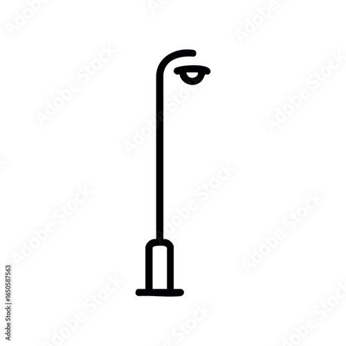 Minimalist streetlight illustration