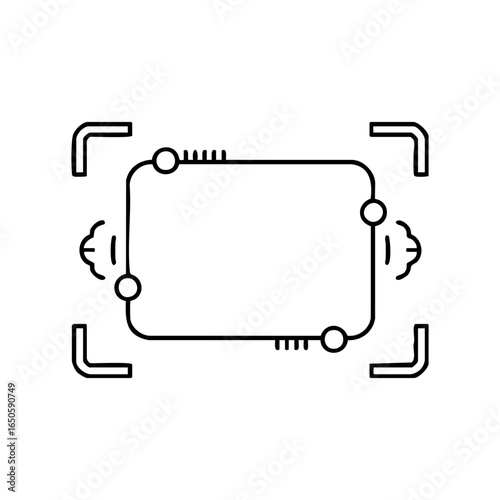 Minimal circuit diagram for technological components with connectors and nodes