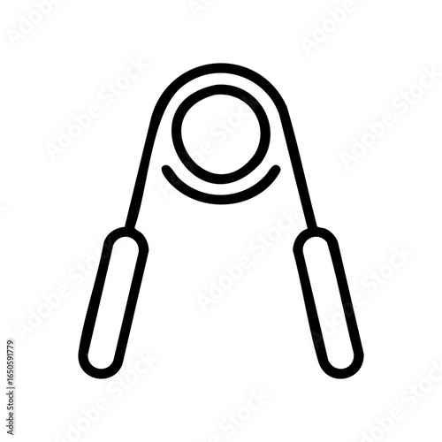 Black hand grip exerciser for hand and forearm strength training