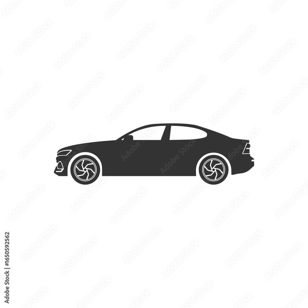 Obraz premium car icon vector. Small sedan.
