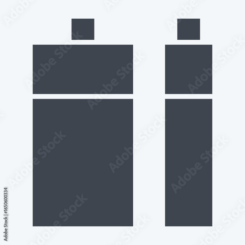 Icon Battery. related to Waste Sorting symbol. glyph style. design editable