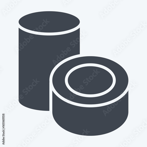 Icon Canned Food. related to Waste Sorting symbol. glyph style. design editable