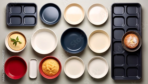 Baking Dishes  Plates Flatlay.