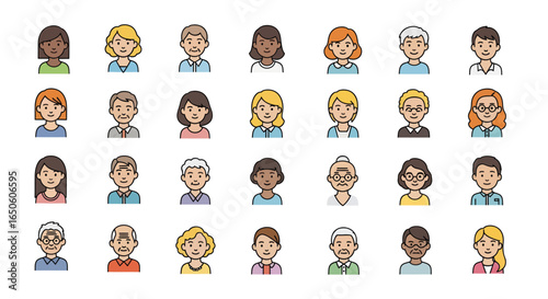 Diverse group of people avatars for your project, creating a warm and inclusive feel for your designs