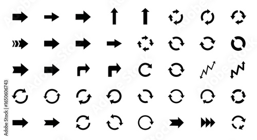 Dynamic set of navigation arrows for modern website or app design projects needing a fresh look