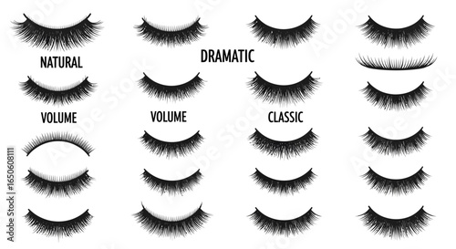 False eyelash extensions set for natural, dramatic, volume, and classic looks to enhance your beauty today