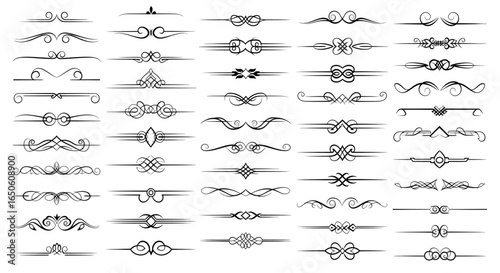 Elevate your designs with elegant flourish dividers perfect for invitations and refined branding projects