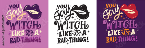 Happy Halloween set - Trick or treat – funny cute  hand drawn doodle lettering label, t-shirt design, mug print, sticker print.