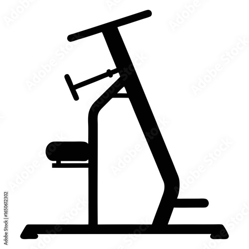 A silhouette vector illustration of a VersaClimber for exercise