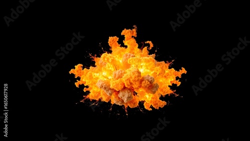 fire on black background