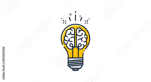 Brainstorming idea lightbulb creativity innovation solution thinking concept inspiration knowledge mind intelligence
