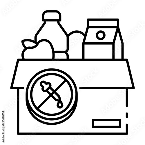 This No artificial additives icon is suitable for Organic Product, etc.