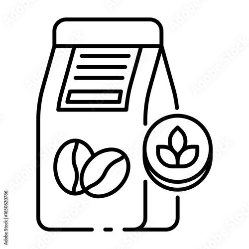 This Organic coffee icon is suitable for Organic Product, etc.