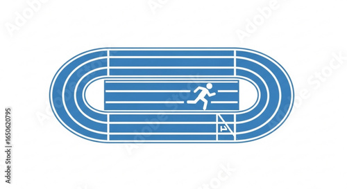 Running track and field athletics race sport competition exercise workout training jogging sprint vector image