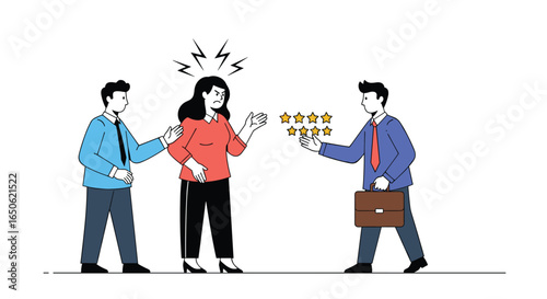 Disagreement between colleagues over financial incentives during business negotiations