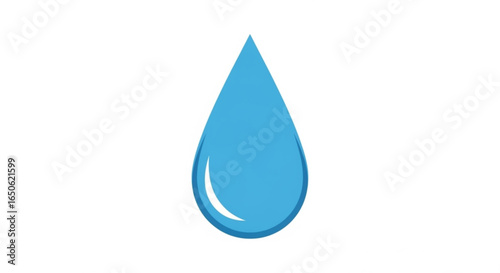 Water drop illustration blue color for hydration concept fresh liquid nature clean dew rain droplet aqua