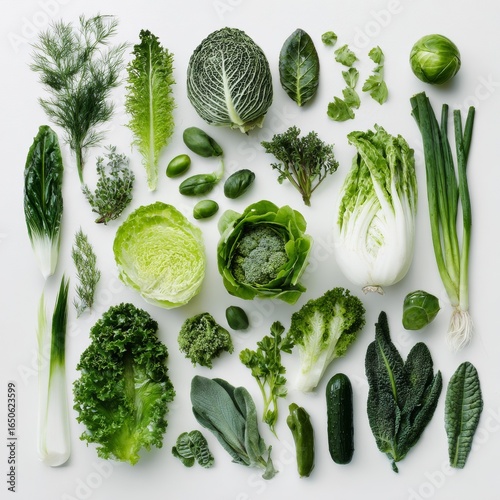 Fresh Green Vegetables Collection for Healthy Eating and Cooking
