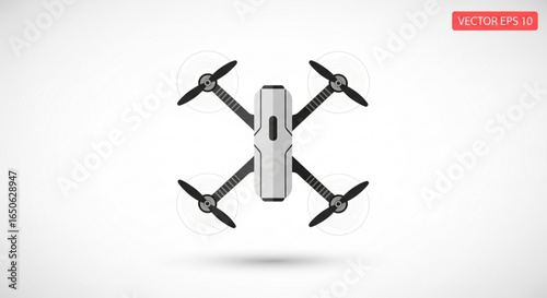 Aerial photography drone vector illustration for professional and hobbyist drone enthusiasts design asset