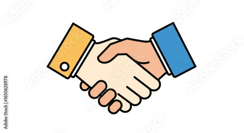 Handshake agreement partnership deal collaboration success business cooperation vector illustration image