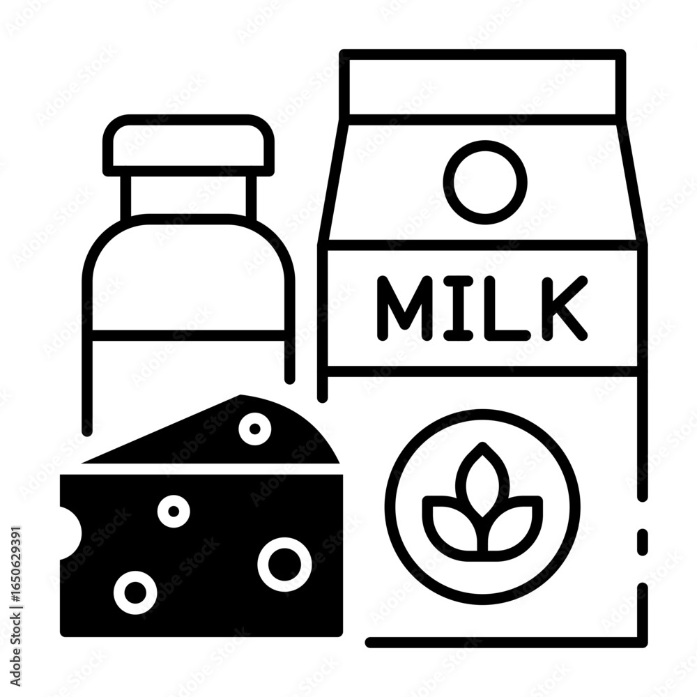 Naklejka premium This Organic dairy icon is suitable for Organic Product, etc.